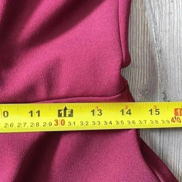 B. Darlin Burgundy Double Straps Midi Dress - Picture 3 of 5